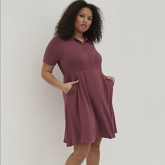 Collared Jersey Shirtdress
Dusty Red - Picture 3 of 7